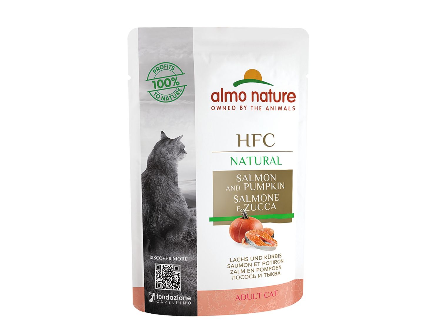 HFC Cats 55g Natural - zalm en pompoen   A5804