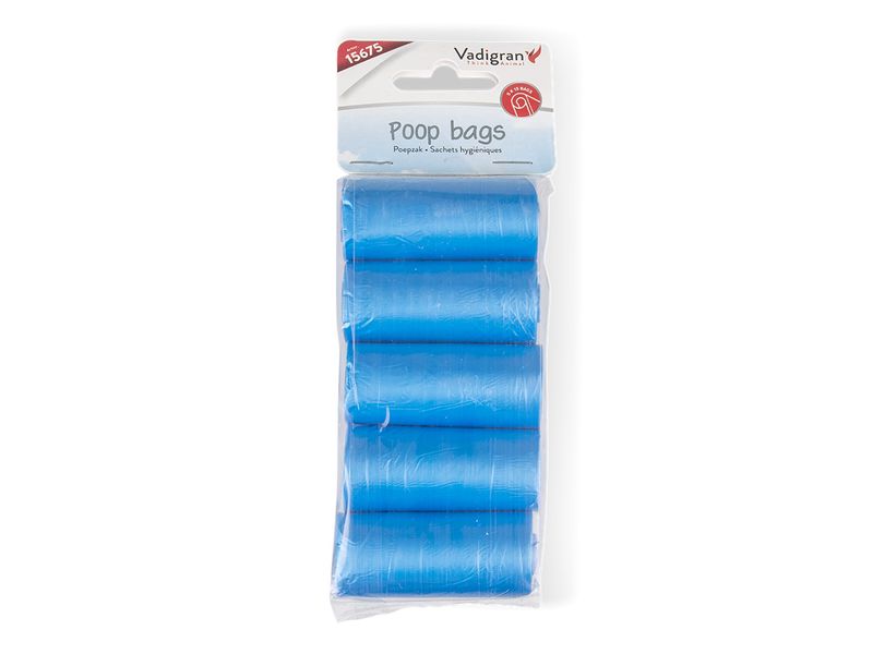 Poepzak blauw - 5 rollen (15)   15675