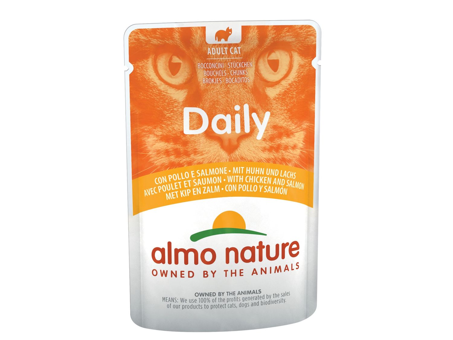 Daily Cats 70g met kip en zalm  A5270