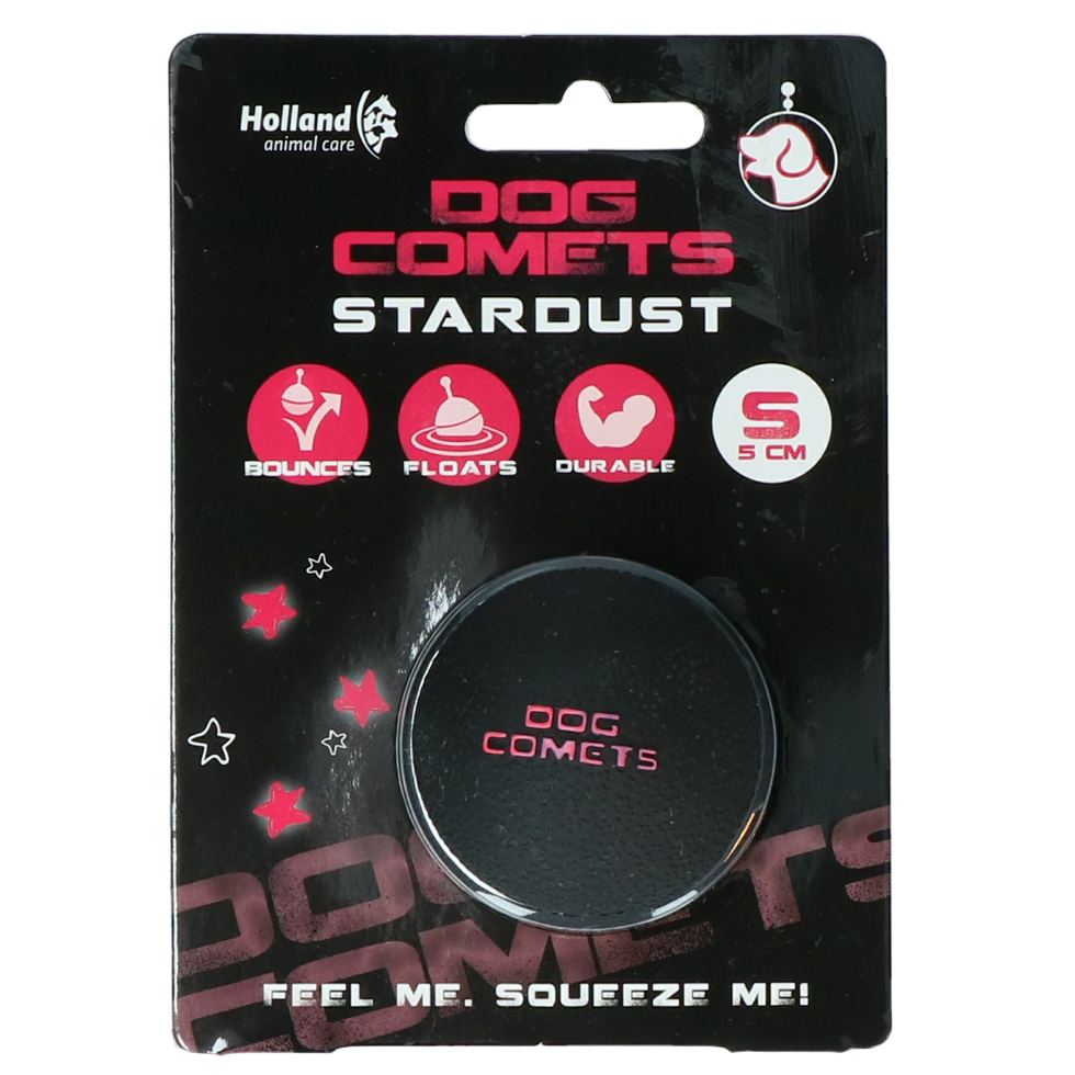 Dog Comets Ball Stardust Zwart/Roze S COME009D