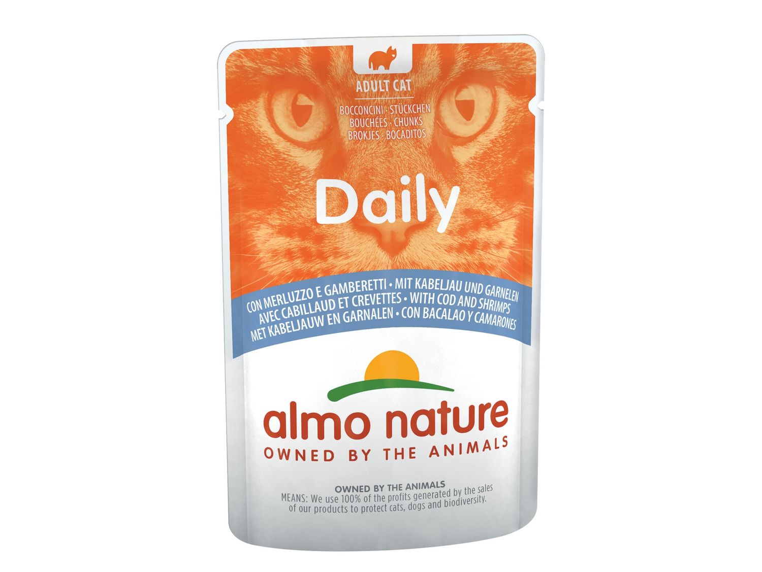 Daily  Cats 70g met kabeljauw en garnalen  A5275