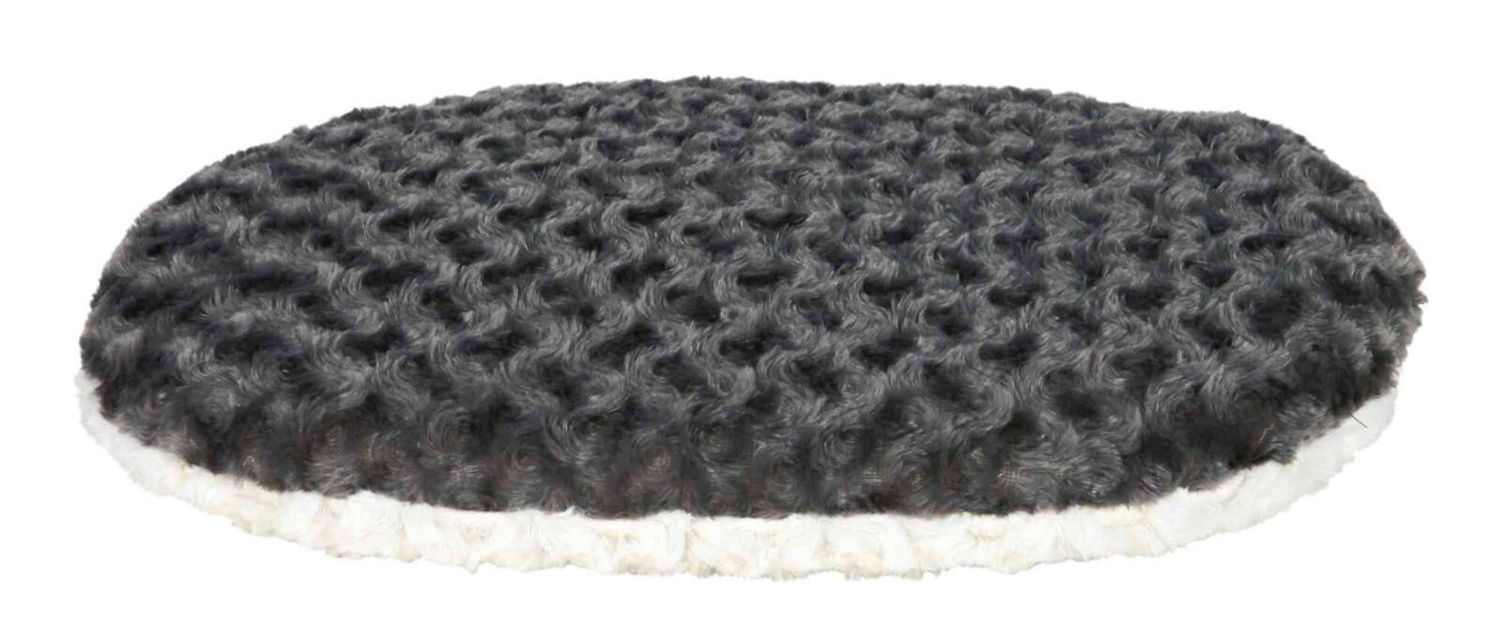 Kussen Kaline, gerecycled, ovaal 44 × 31 cm, grijs/crème  38951