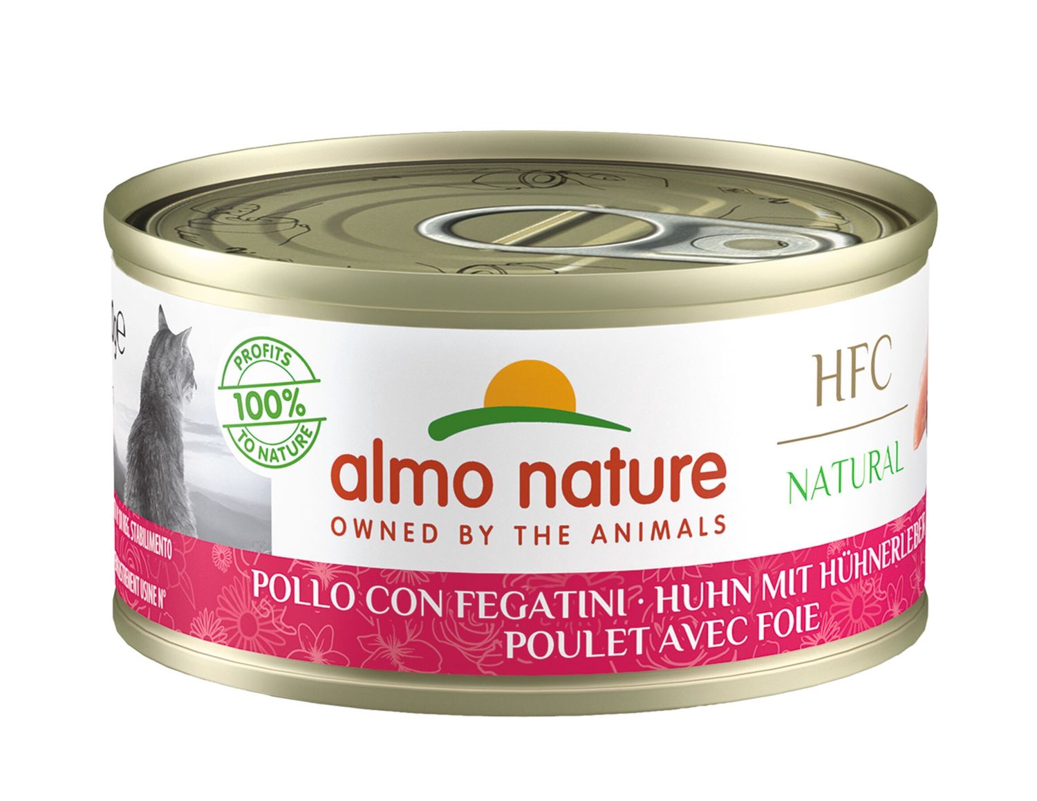 HFC Cats 70g Natural - kip met lever A5413H