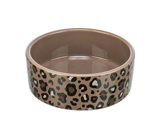 Voer-/waterbak Leo, keramiek, 0,3 l/ø 12 cm, bruin 24656