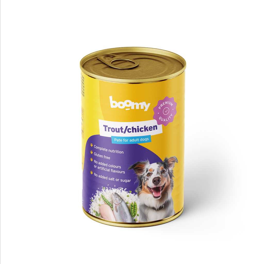 Blikvoeding trout/chicken 400g 40101