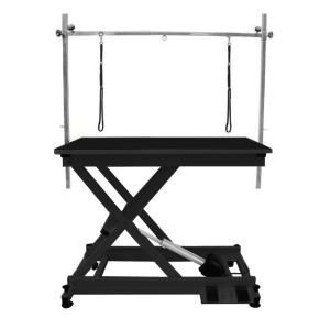 Elektrische trimtafel Extra laag 60 x 110 Zwart tafelblad 1300008Z-N