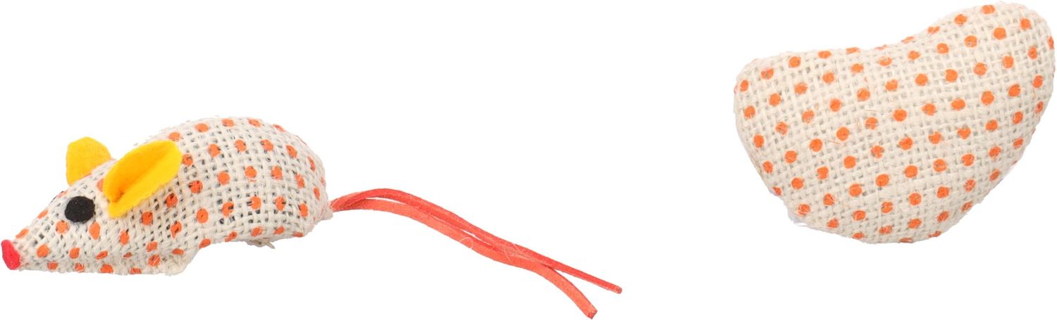 SPEELGOED TEXO MUIS + HART ORANJE 17x3,8x2,7CM 561929