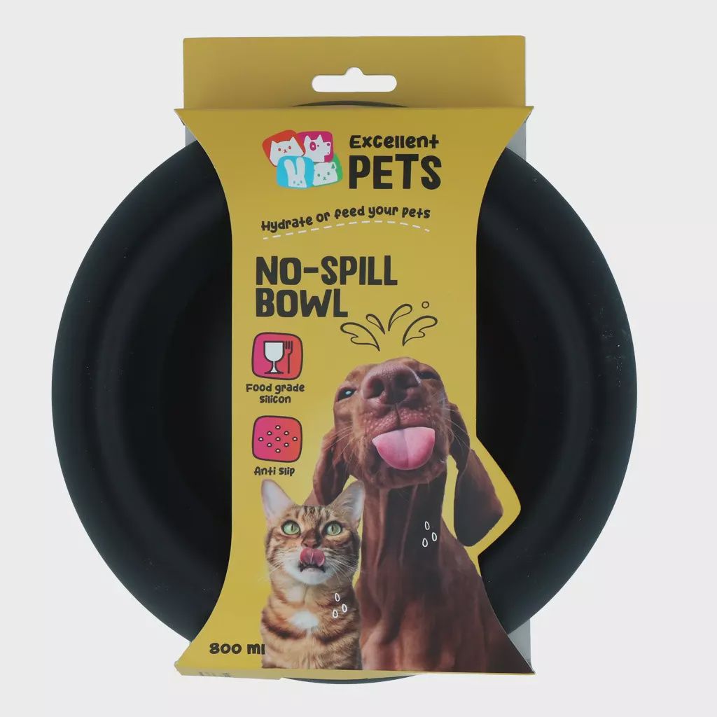 Excellent Pets No spill bowl Black M 800ml  EXCE7055E