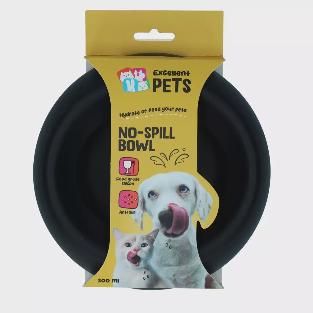 Excellent Pets No spill bowl Black S 300ml  EXCE7055D