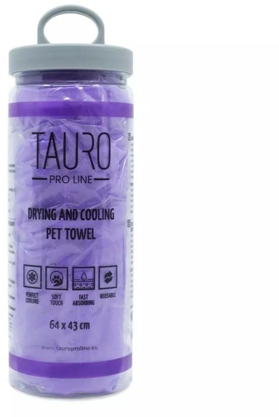 'TAURO PRO LINE Drying and cooling pet towel 64x43 cm, purple 1350051