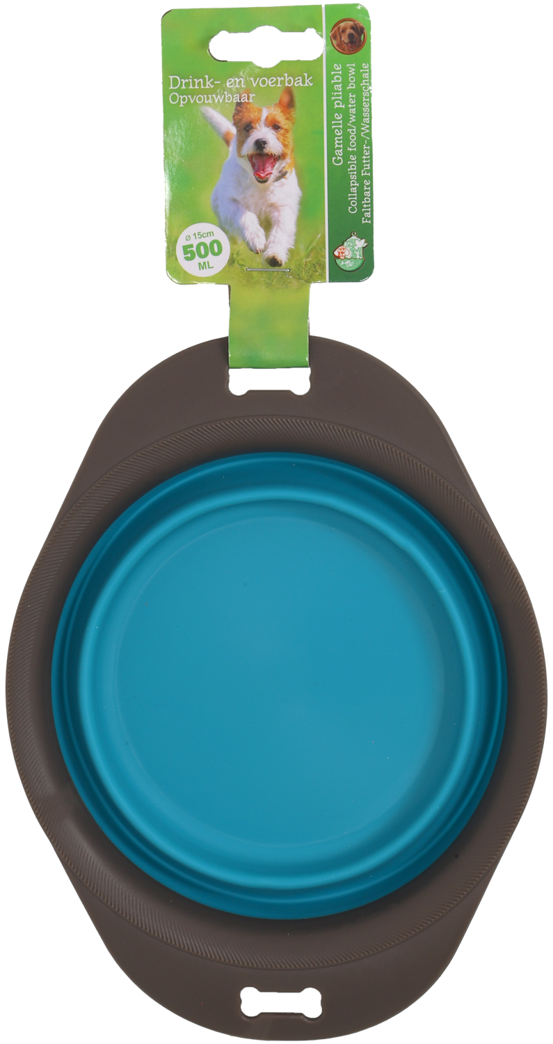 VOER/DRINKBAK OPVOUWB. GRS/BL.15CM-500ML 020 7870