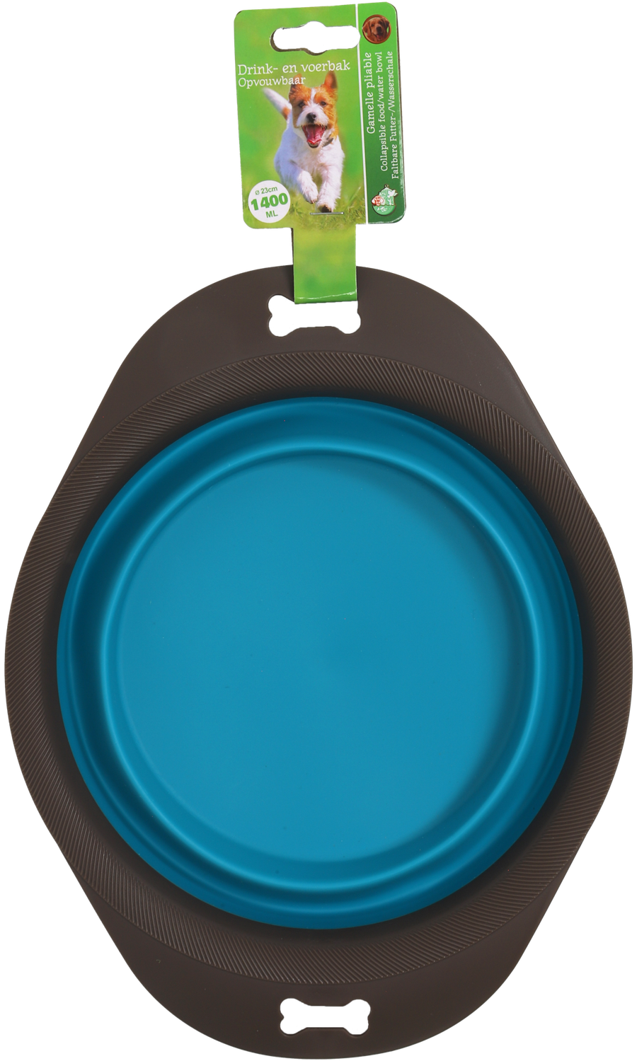 VOER/DRINKB. OPVOUWB. GRS/BL 23CM-1400ML 020 7872