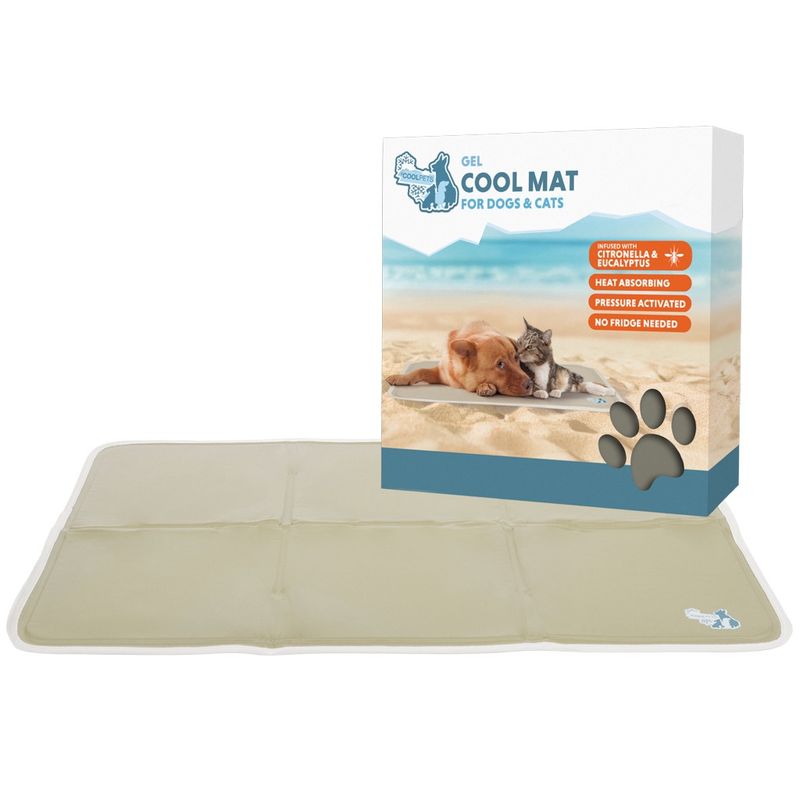Coolpets PREMIUM Solid Gel Coolmat, Beige, M COOL0263M