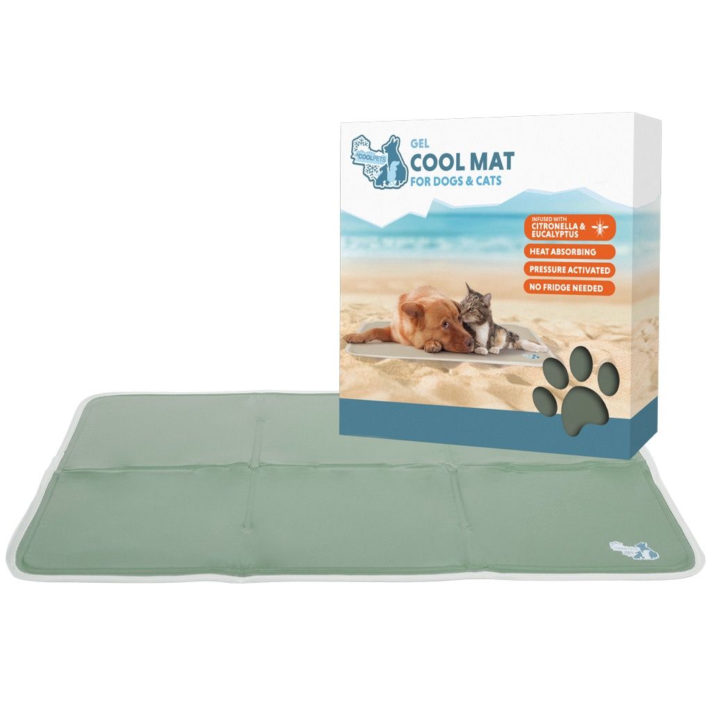 Coolpets PREMIUM Solid Gel Coolmat, Olive green, M COOL0264M