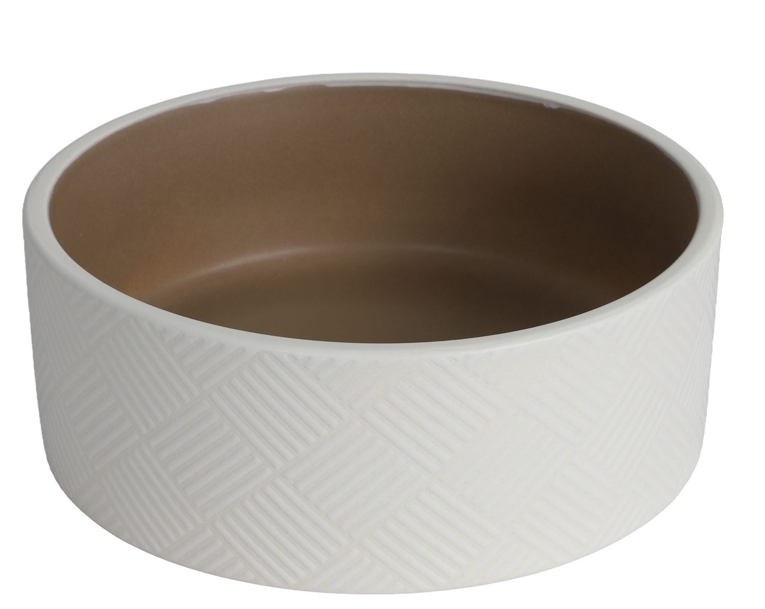 EETBAK KERAMIEK TOSCANE BRUIN/WIT 16CM 020 3221