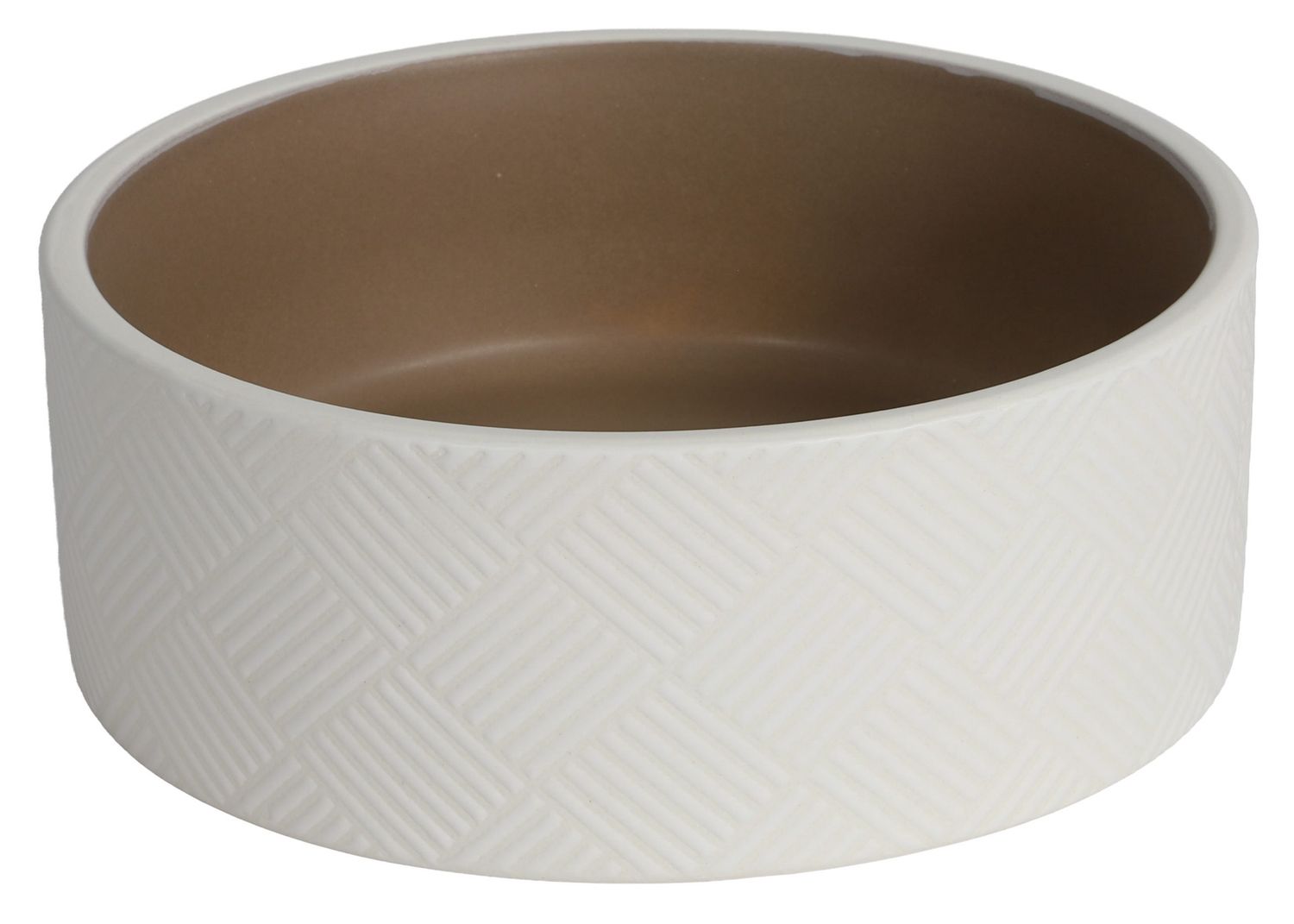 EETBAK KERAMIEK TOSCANE BRUIN/WIT 13CM 020 3220
