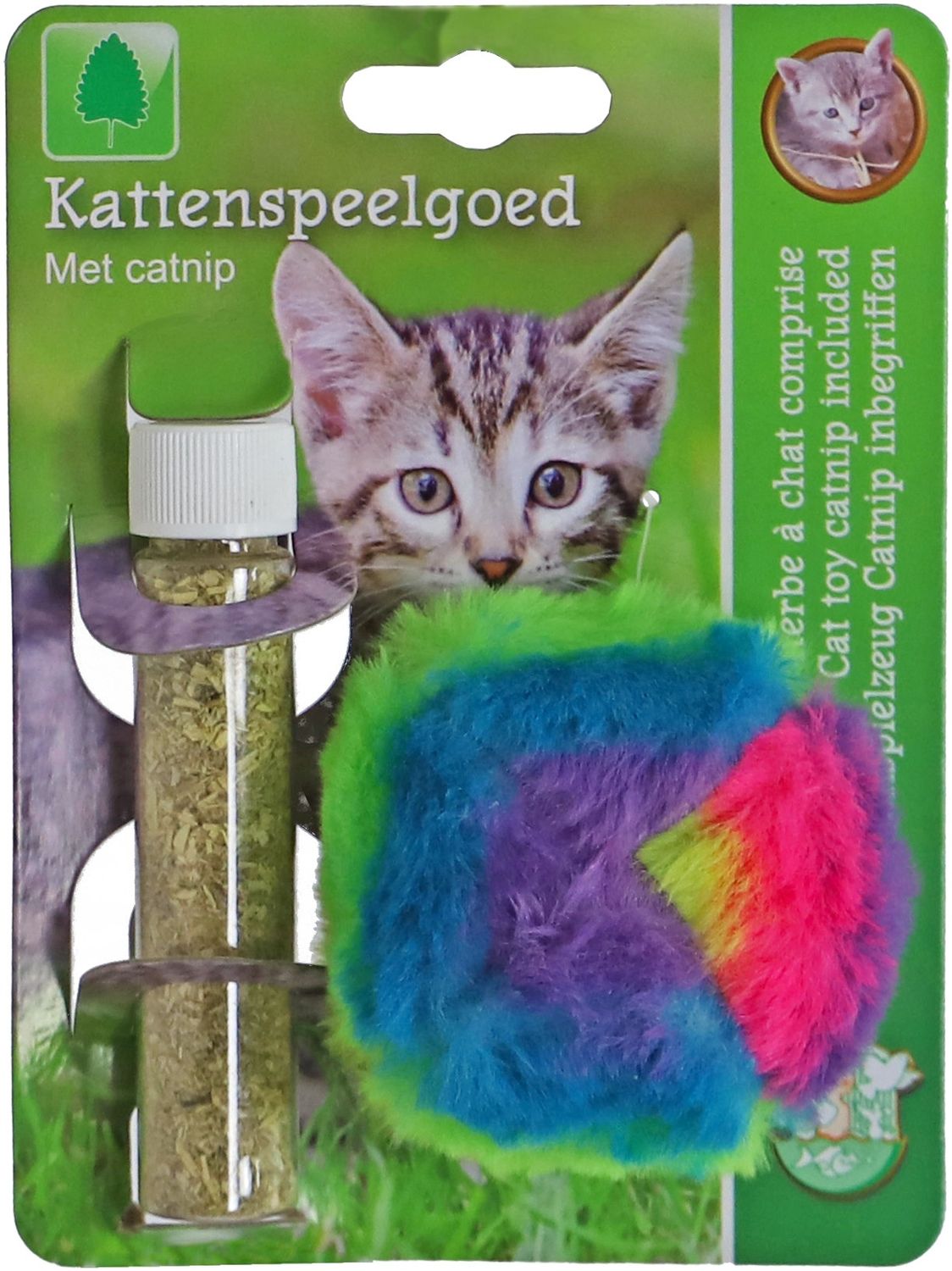 REGENBOOGBAL MET CATNIP VULBAAR 7CM 021 6470