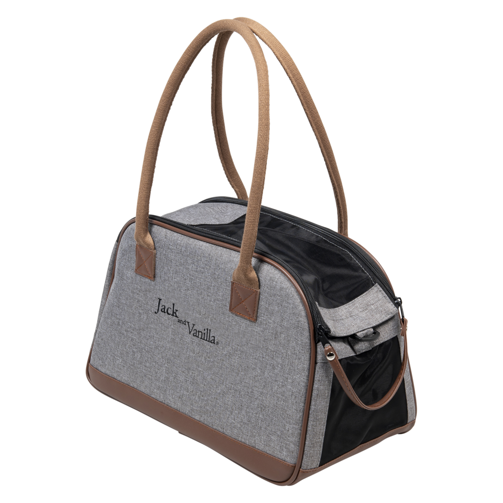 JV BIZOU Draagtas Grijs/Bruin-41x20x25cm 43/2029