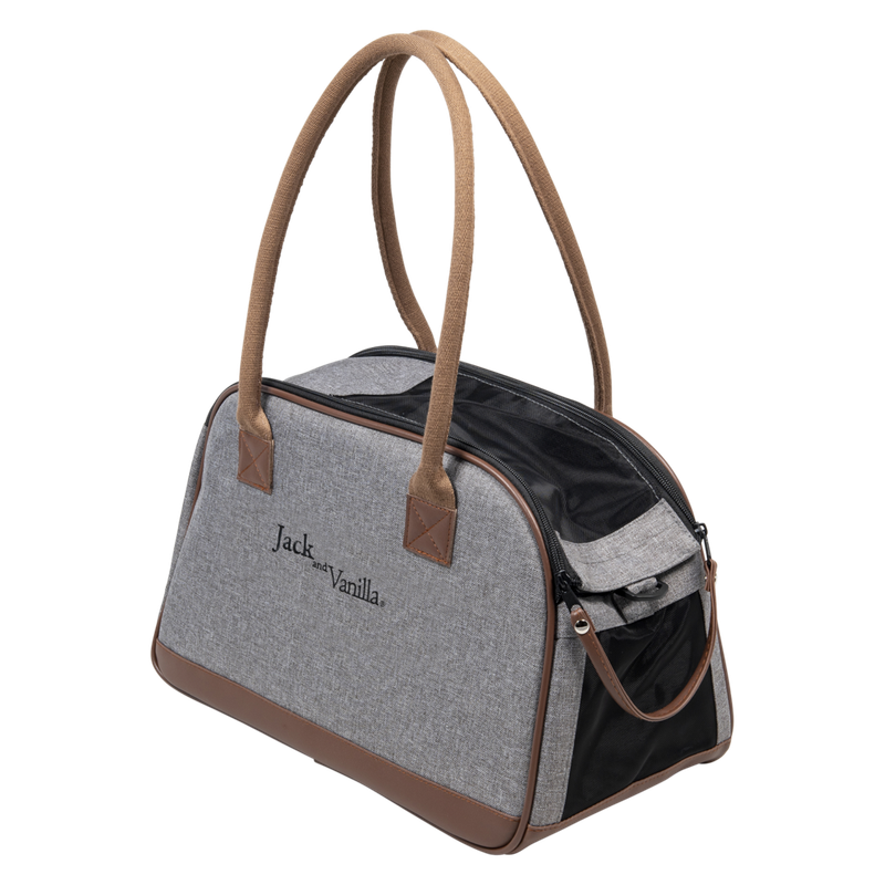 JV BIZOU Draagtas Grijs/Bruin-41x20x25cm 43/2029
