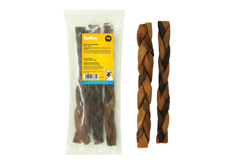 Beef stick braided 30cm 250g 23335