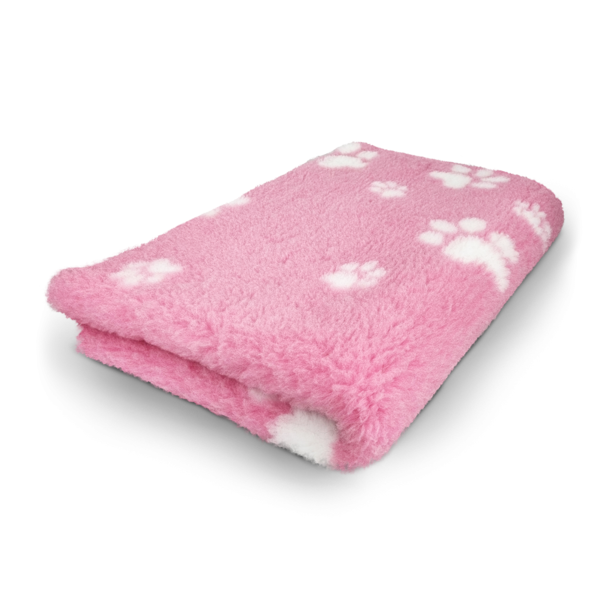Vet Bed Roze met Witte Voetprint Latex Anti Slip 100 x 75 cm 13-948-100