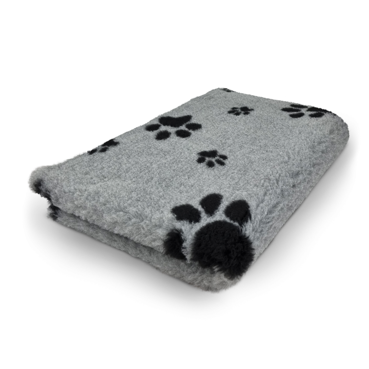 Vet Bed Grijs met Zwarte Voetprint Latex Anti Slip 75 x 50 cm 13-884-75