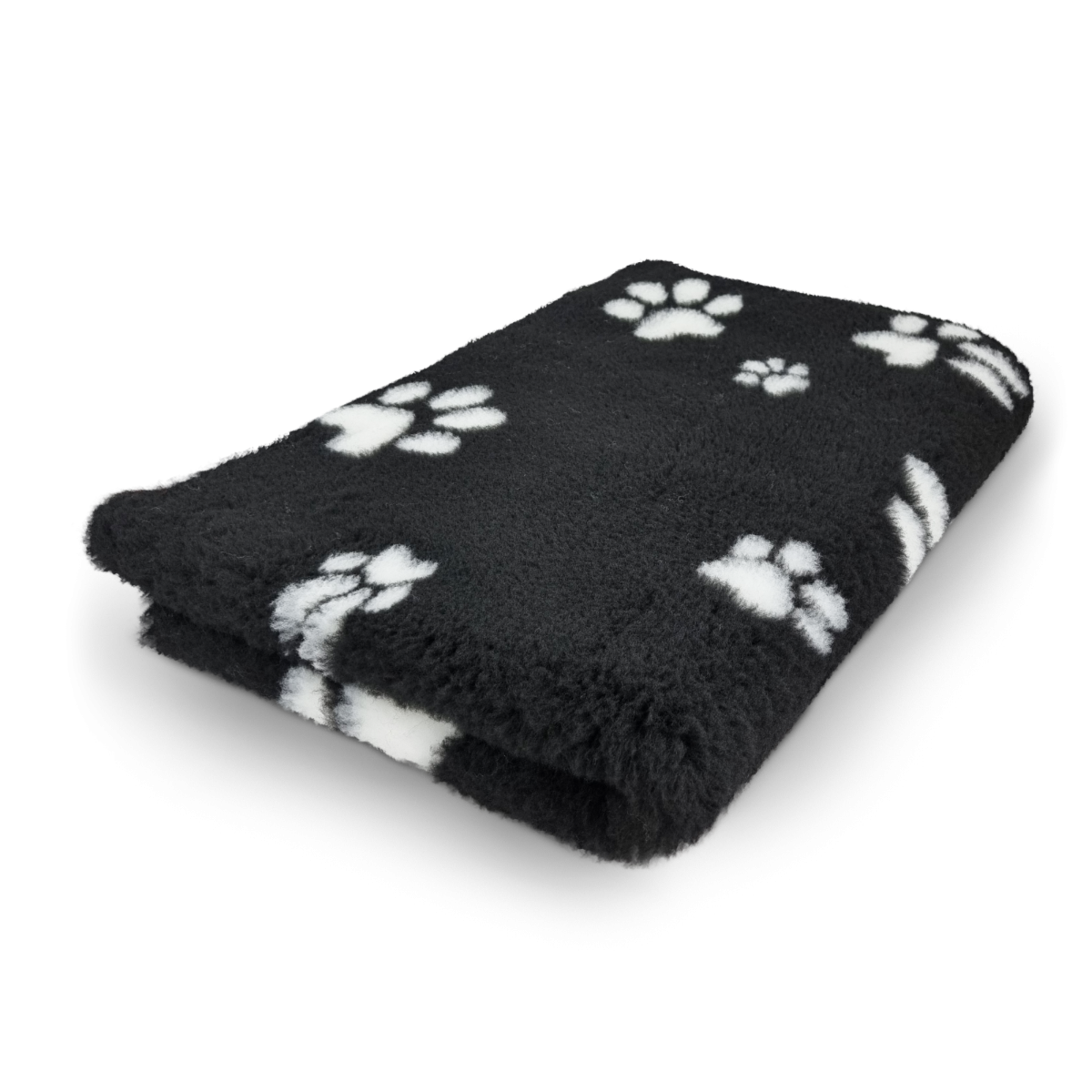 Vet Bed Zwart met Voetprint Latex Anti Slip 100 x 75 cm 13-964-100