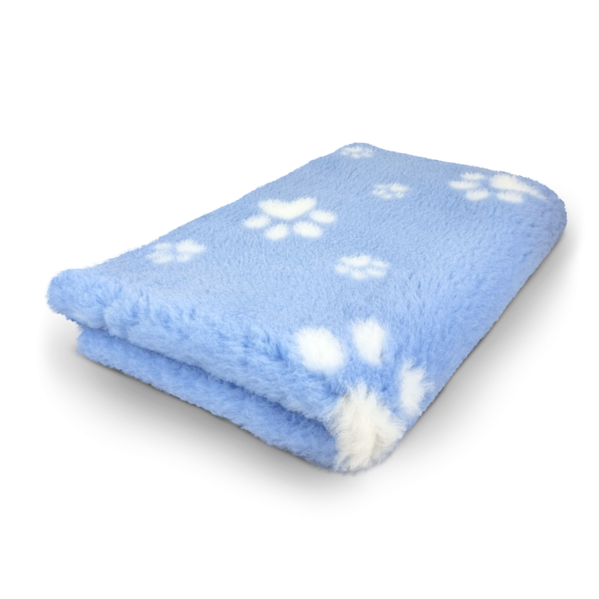 Vet Bed Lichtblauw met Witte Voetprint - Latex Anti Slip 100 x 75 cm 13-932-100