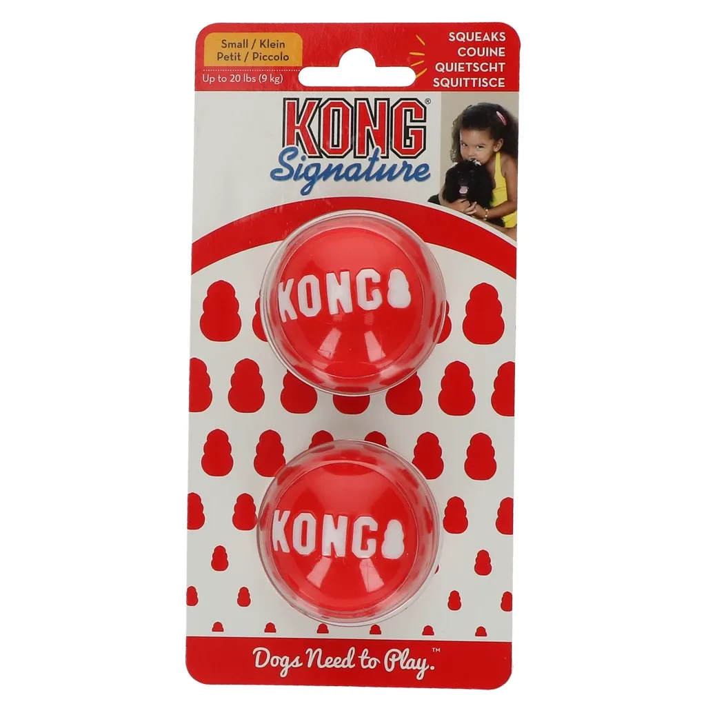KONG Signature Balls 2-pk Sm KONGSKB3E