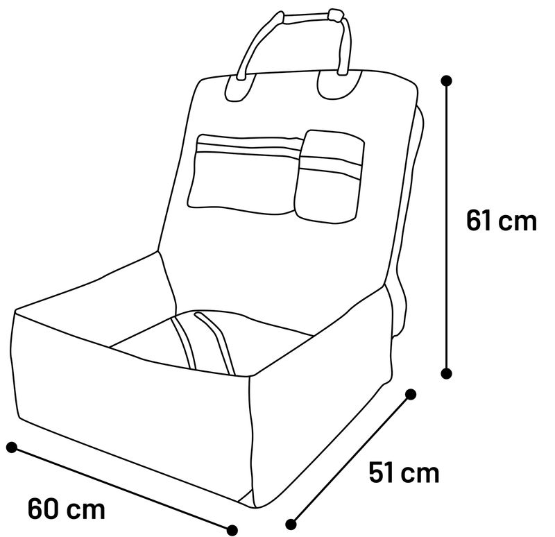 Autostoel Kayce Bruin 60x51x20cm 526125