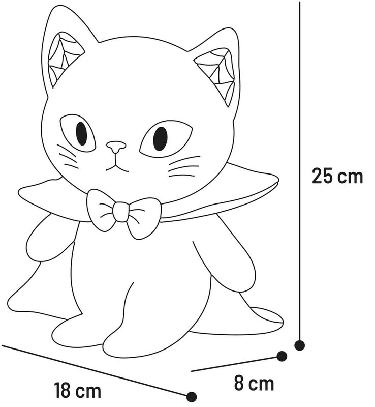 HALLOWEEN SPEELGOED IMKE KAT ZWART 18x8x25CM 527015