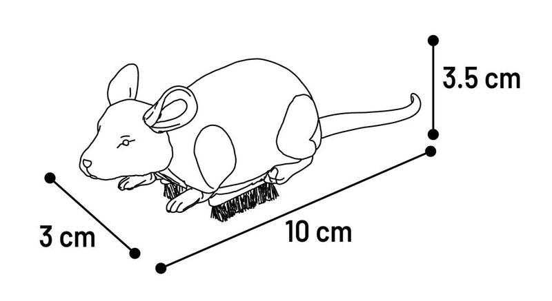 SPEELGOED MUZA MUIS GRIJS 10x3x3,5CM 562220