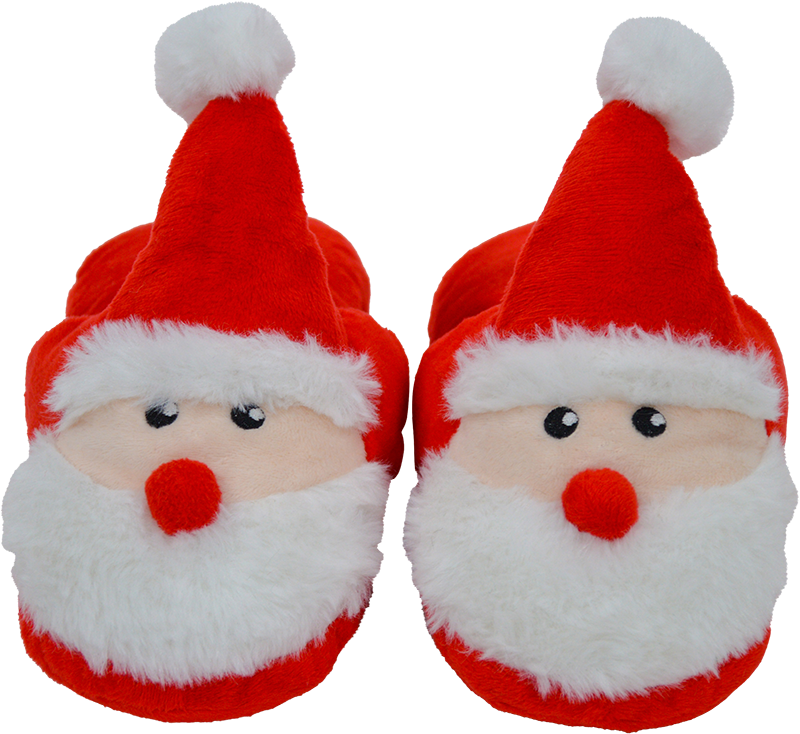 Jack and Vanilla Holidays Knuffel kerstman slippers Rood-20cm-M 48/2306