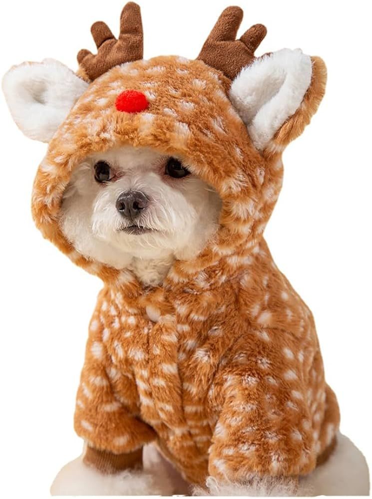 JV Dogwalk-Sweater-reindeer costume Brown-30cm 65/1034