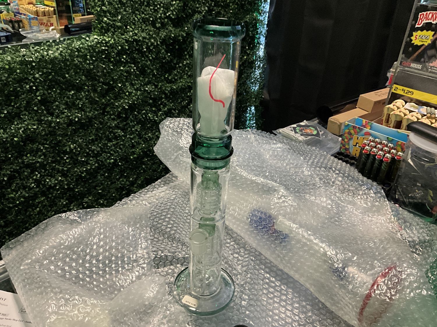 Double chamber bong wpg1140