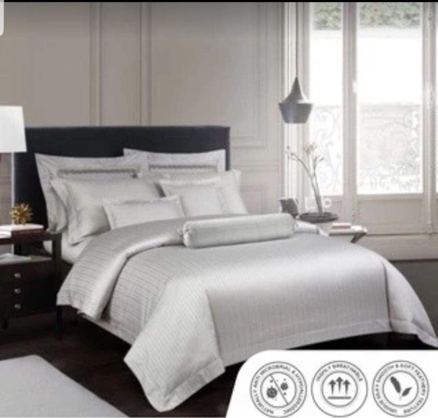 King Complete Package  Size Bed 200x200 Terdiri  Sprei Size King 200x200 Bed Cover King 200x200 Pillow Case 50x75 [4piece] Boolster Case 40x110[2piece] Bath Towel 70x140 [2piece] Bath math