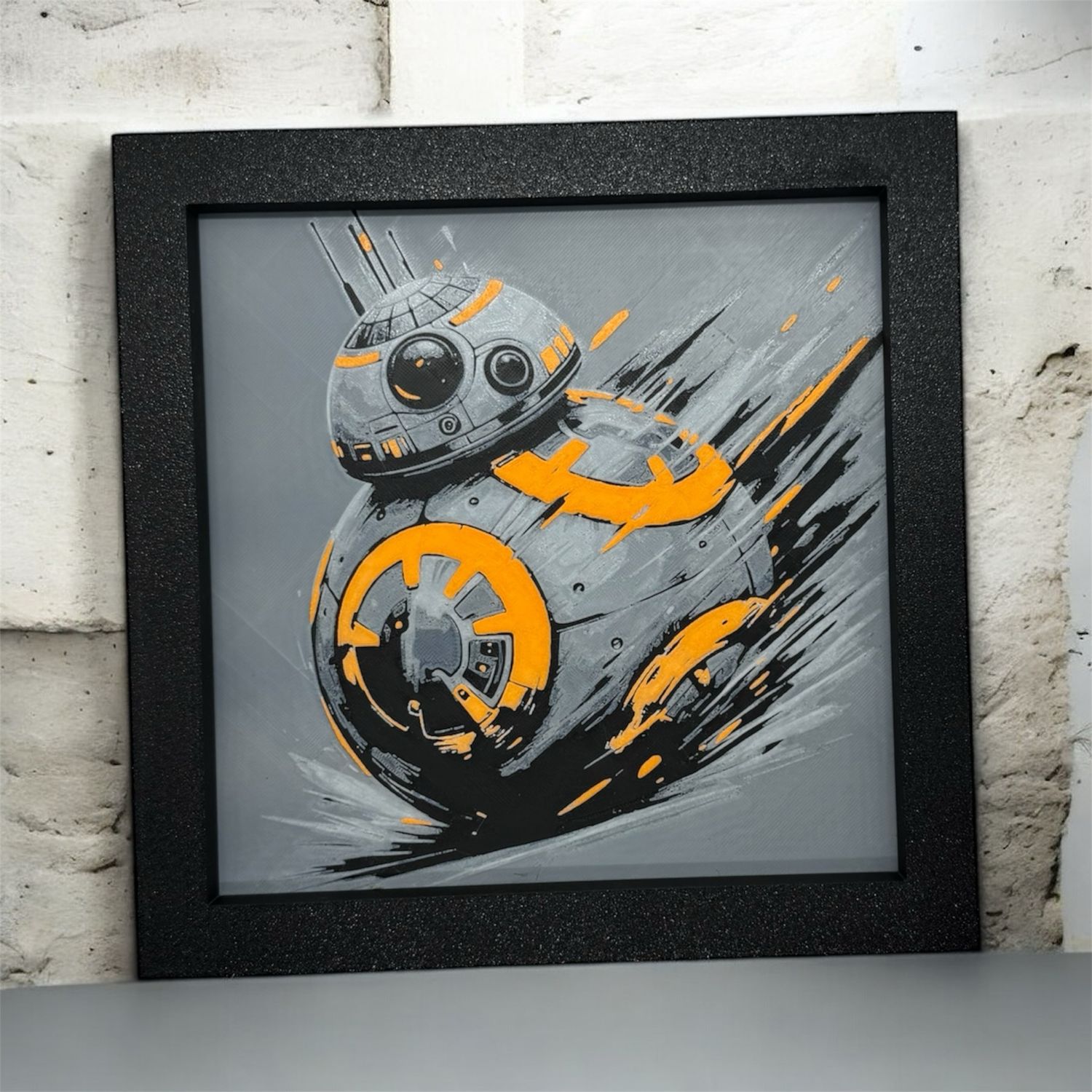 BB-8 In Motion Hueforge Artwork