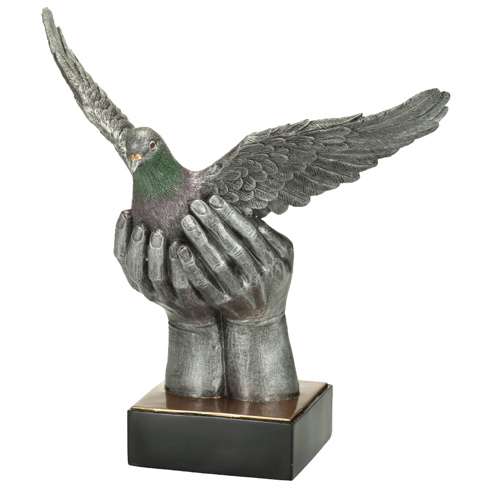 Sport Trofee - Duif in Handen