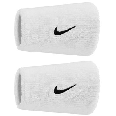 Nike Swoosh Classic Doublewide Wristbands (2x) White