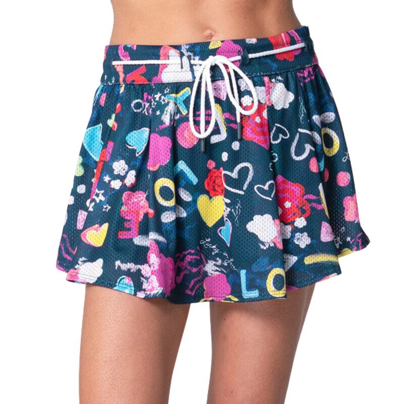 Lucky In Love High Waist Love You Skirt Navy