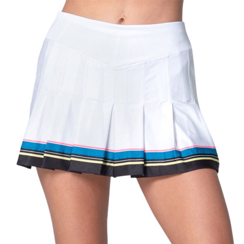Lucky In Love Stripe Hype Skirt White