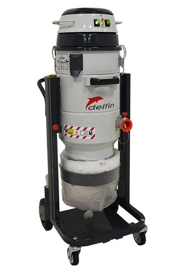 ASPIRAPOLVERE INDUSTRIALE DELFIN 202DS  CON SACCO DI RACCOLTA Endless Bag PER ASPIRAZIONE DI POLVERI FINI IN TOTALE SICUREZZA