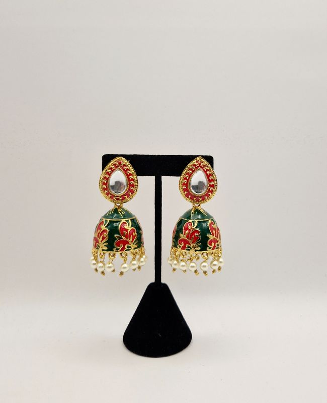 Green jhumka