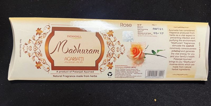 Patanjali wierook rose