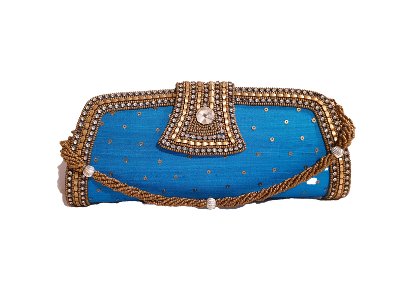 Clutch tasje aquablue