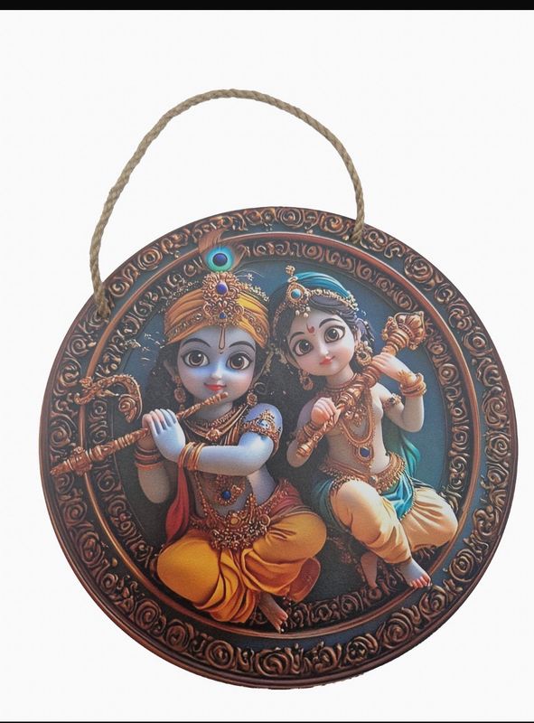 Radha krishna muur decoratie