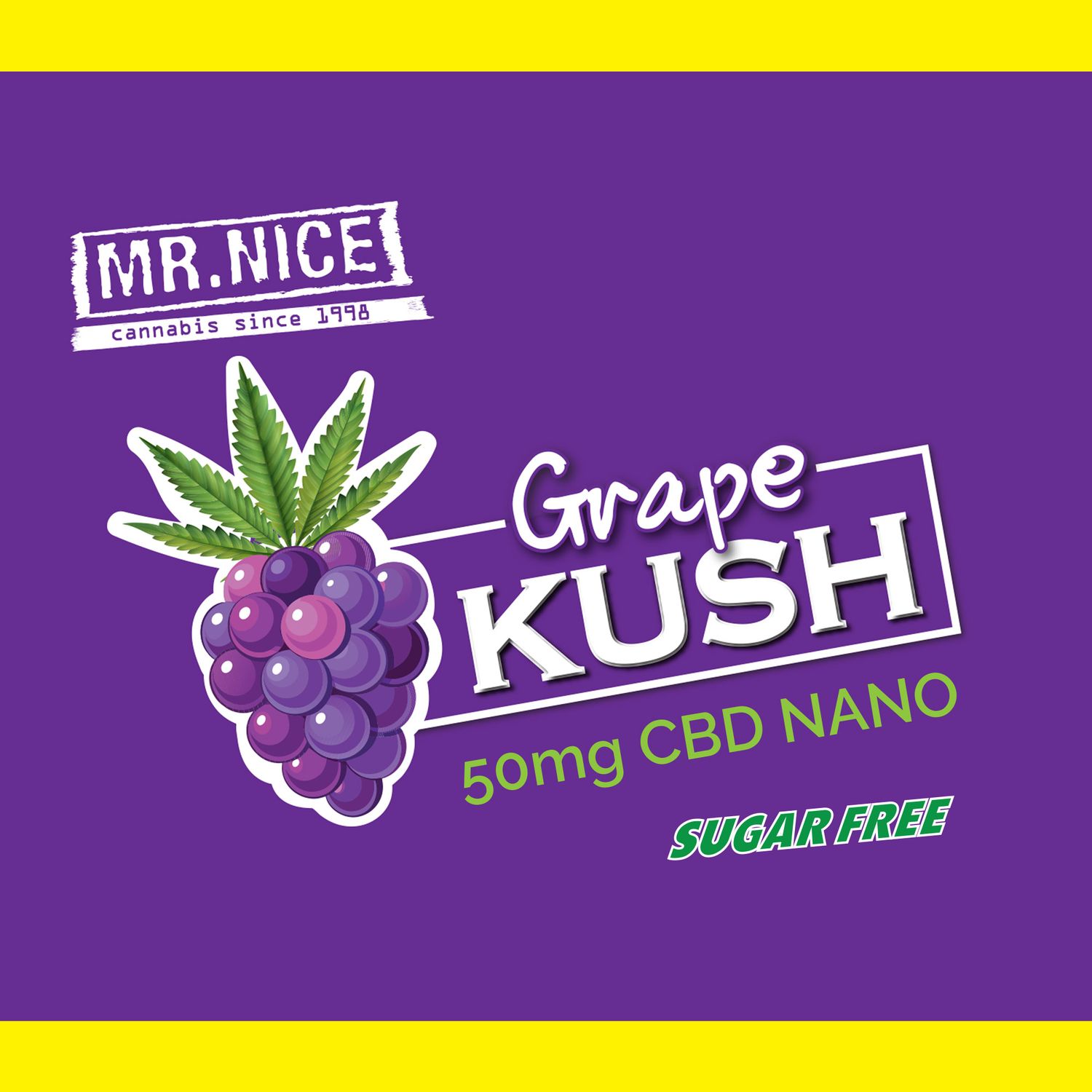 Grape Kush Powdered Drink Mix - CBD: 10 stick packs -500mg CBD Total