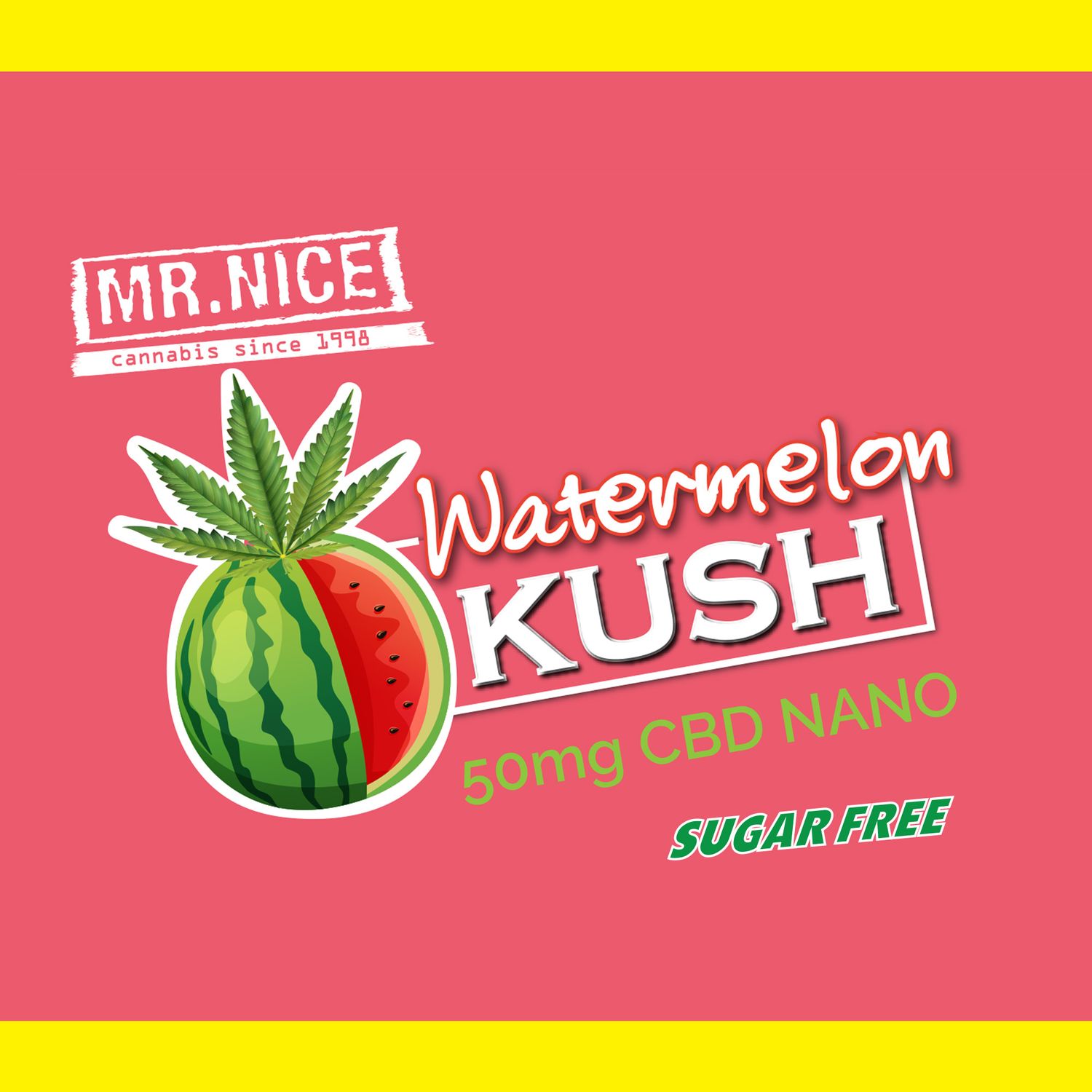 Watermelon Kush Powdered Drink Mix - CBD: 10 stick packs -500mg CBD Total
