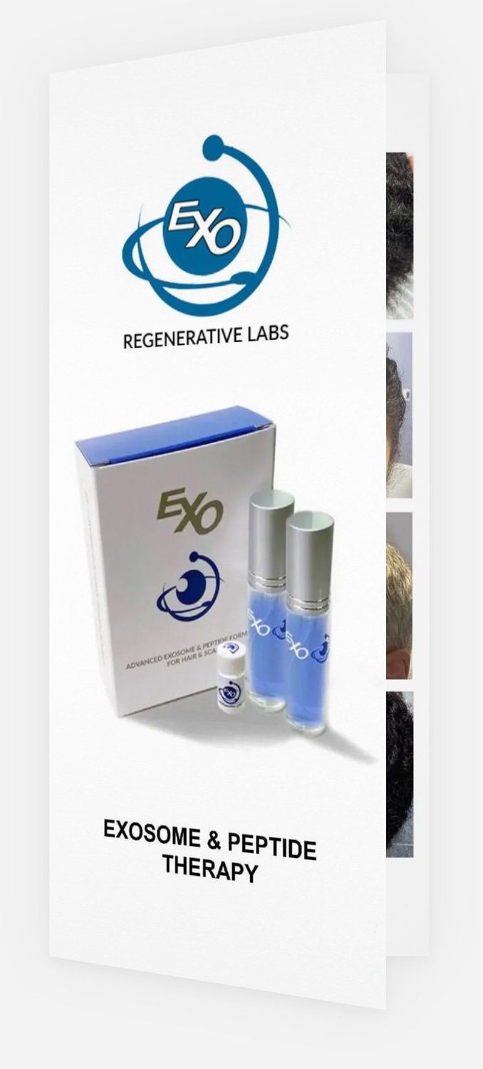 EXO - Tri Fold Exosome With Peptide Therapy Brochures 15 pack