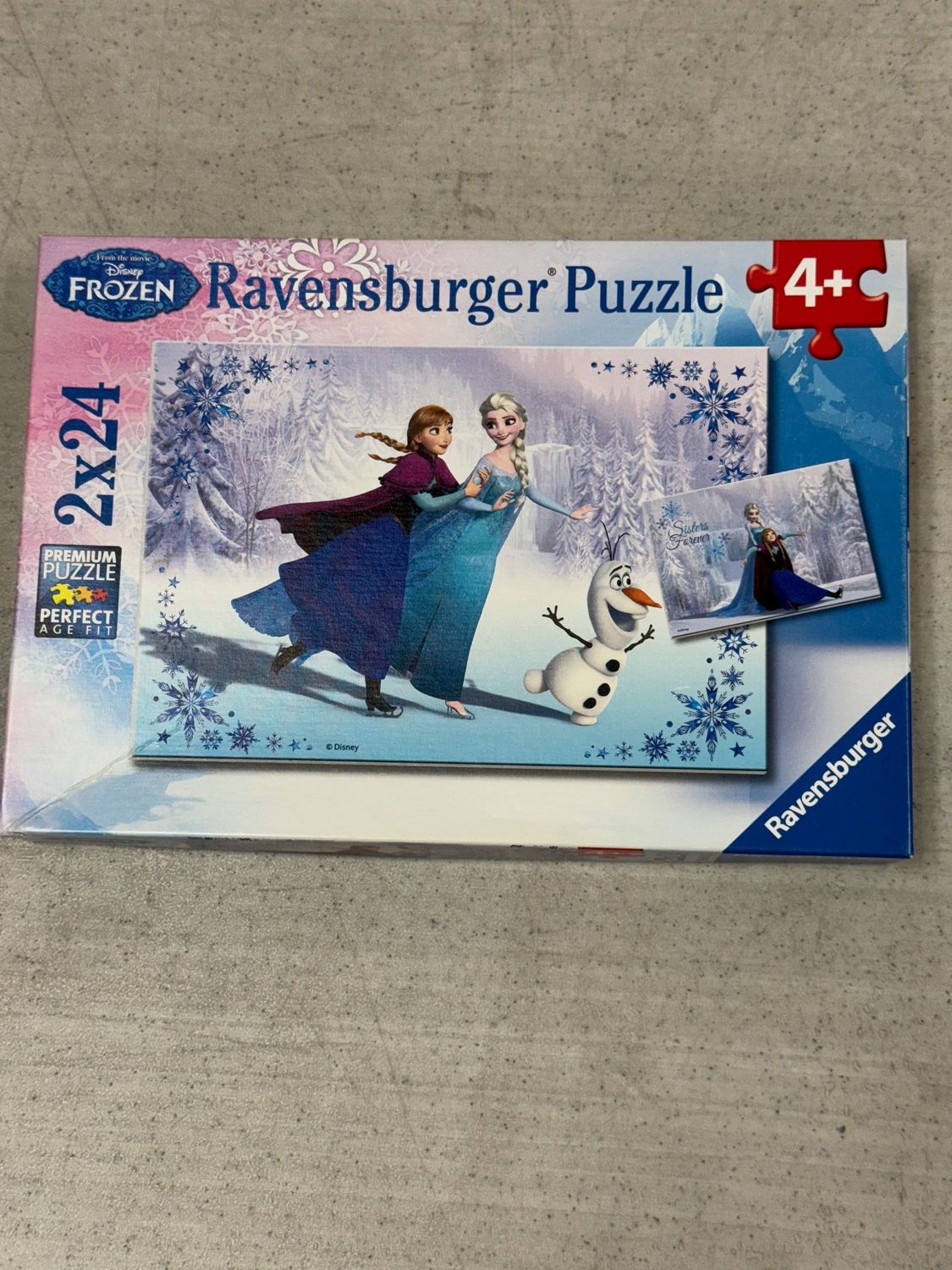 Puzzle - Sisters Always. Ravensburger. Two 24 piece puzzles. Children 4+.